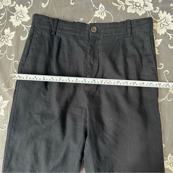 Vince Navy Linen Blend Ankle Pant Sz 30 - Picture 14 of 16